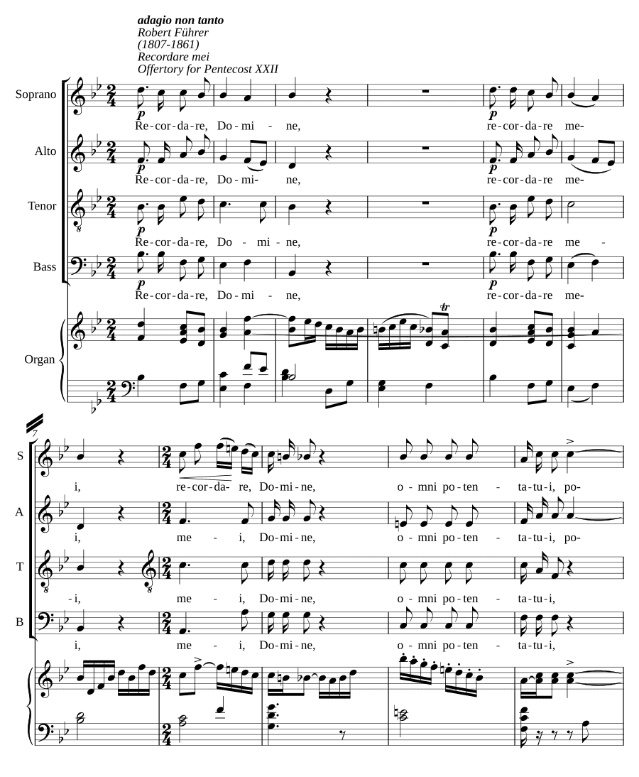 Помяни меня (Recordare mei)