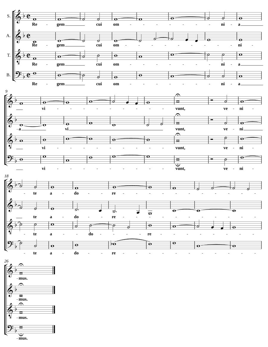 Царю, которому всё живёт (Regem cui omnia vivunt)