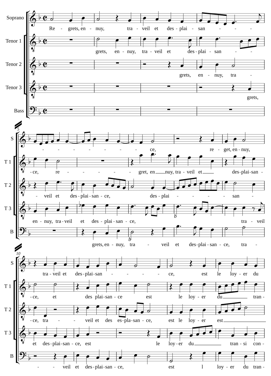 Сожаления и печали (Regretz ennuy)