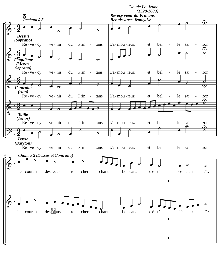 Весной снова приходит (Revecy venir du Printans)