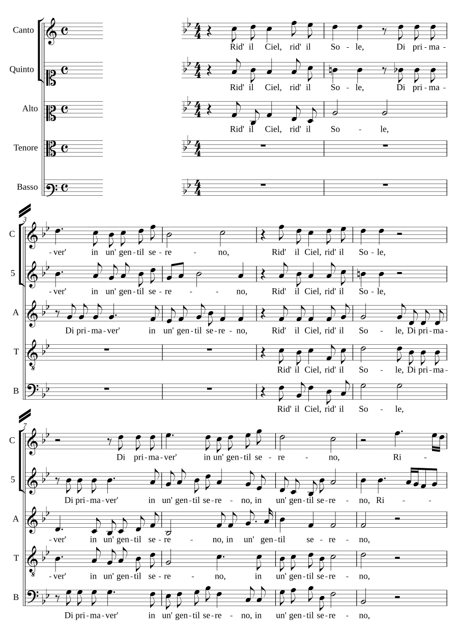 Смеётся небо, смеётся солнце (Rid' il Ciel' rid' il Sol)