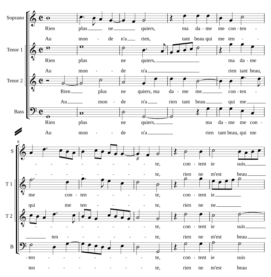 Больше ничего не хочу (Rien plus ne quiers)