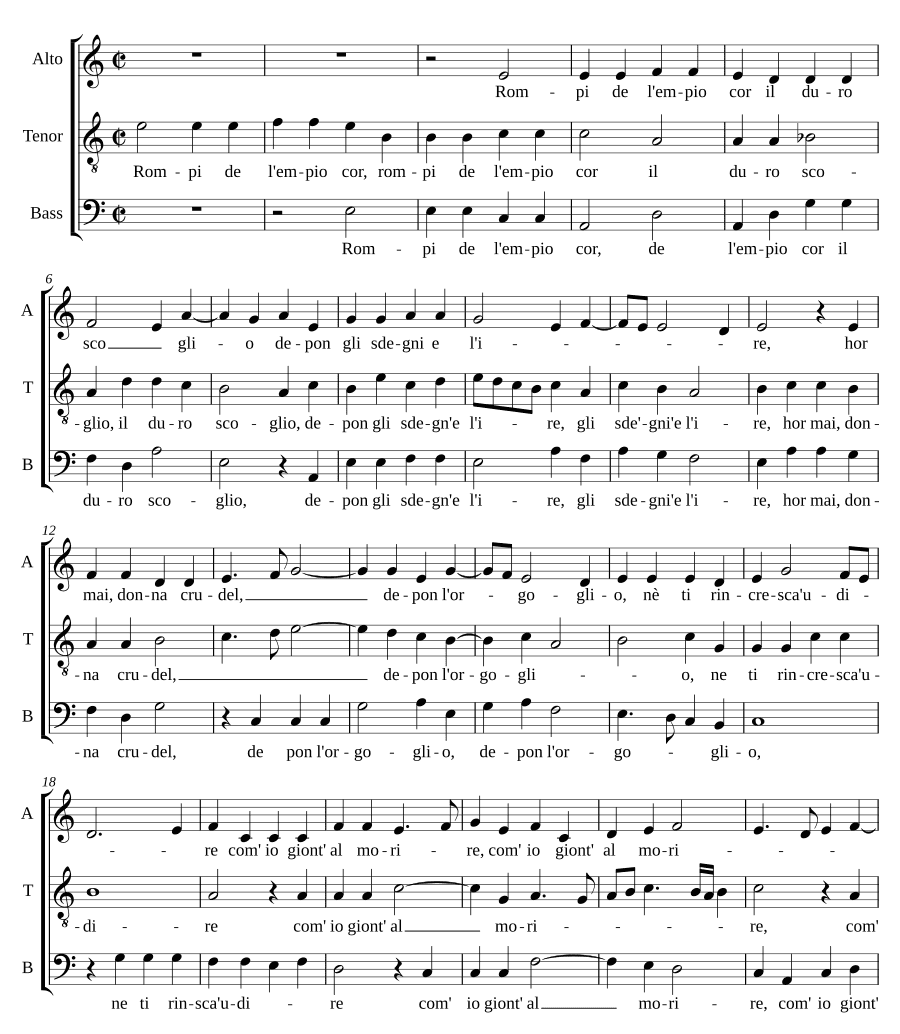 Разбей нечестивое сердце (Rompi de l'empio cor)