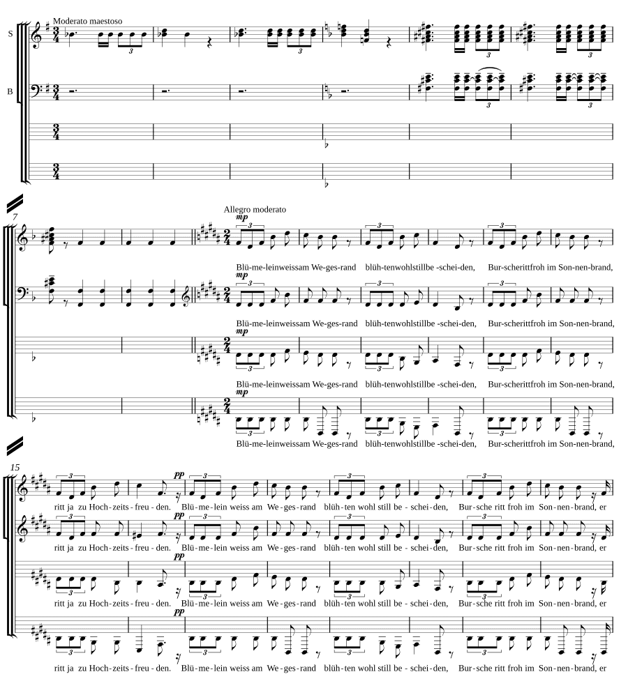 Русалка — Белый цветочек у края дороги (Rusalka - Blümelein weiss am Wegensrand)
