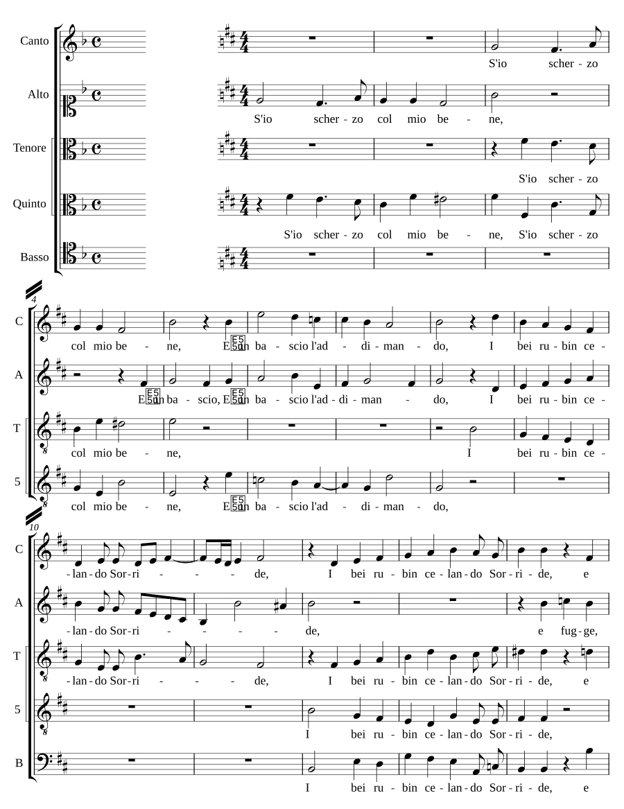 Если я шучу с моим возлюбленным (S'io scherzo col mio bene)