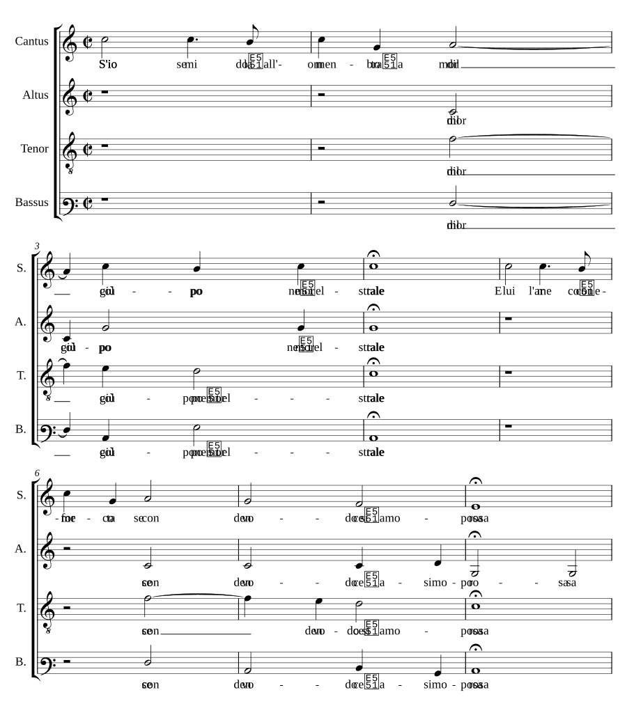Если я сижу в тени (S'io sedo all'ombra)