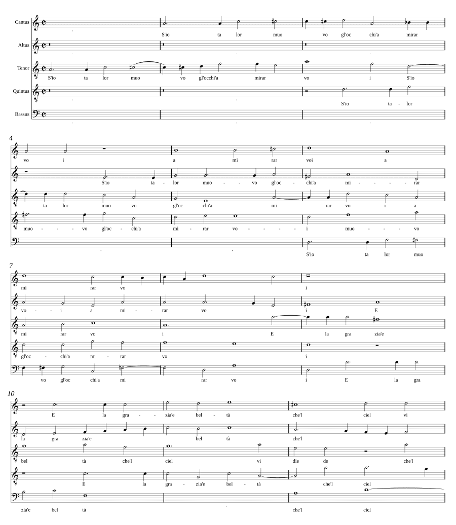 Если я иногда двигаю глазами (S'io talor muovo gli occhi)