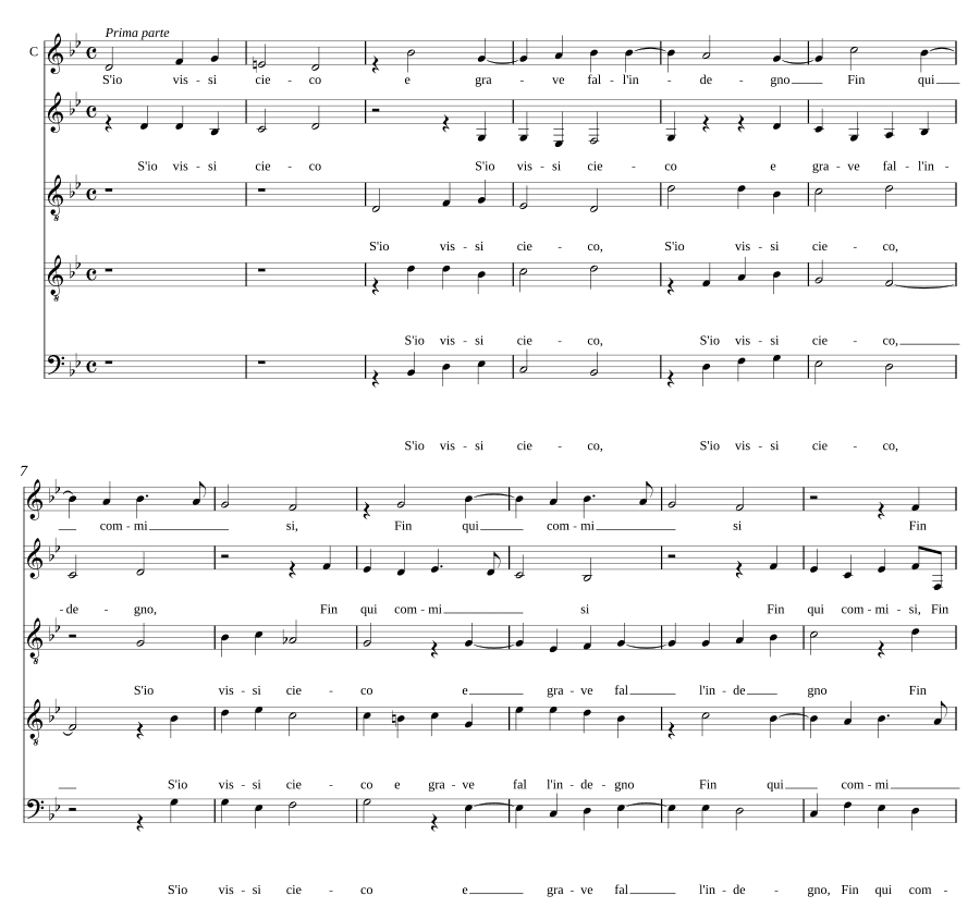 Если бы я жил слепым (S'io vissi cieco)