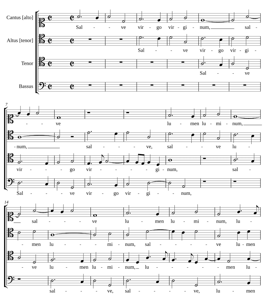 Приветствую, дева дев (Salve virgo virginum)