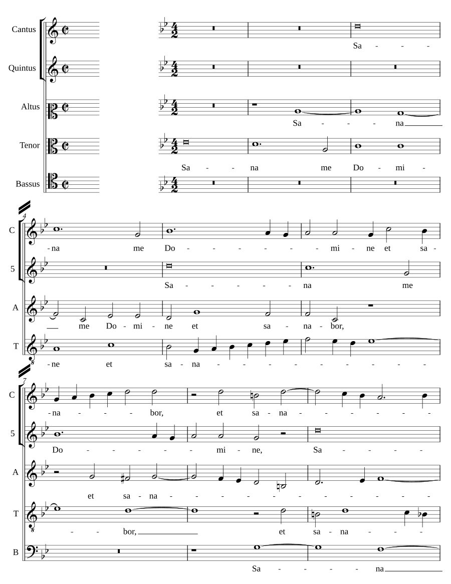 Исцели меня, Господи (Sana me Domine)