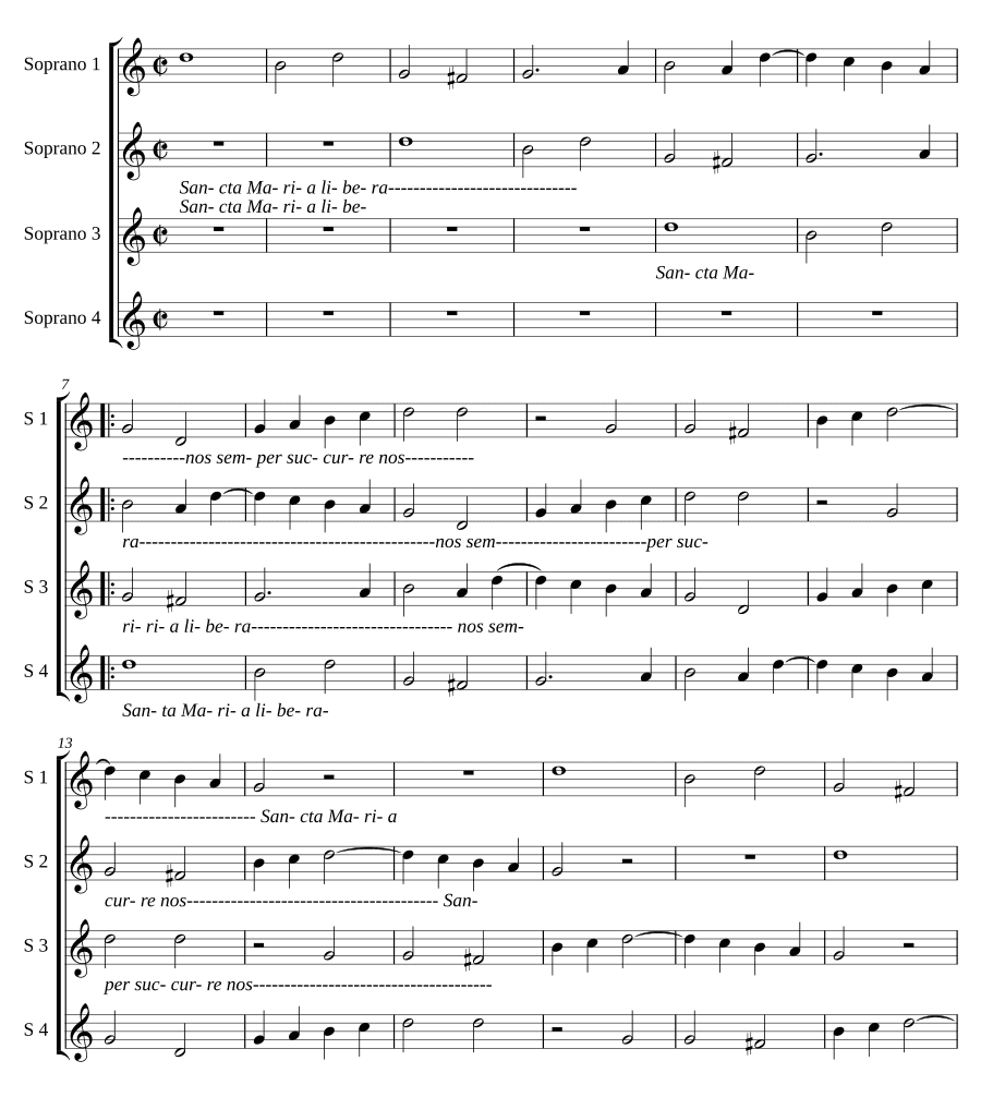 Святая Мария, освободи нас (Sancta Maria, libera nos)