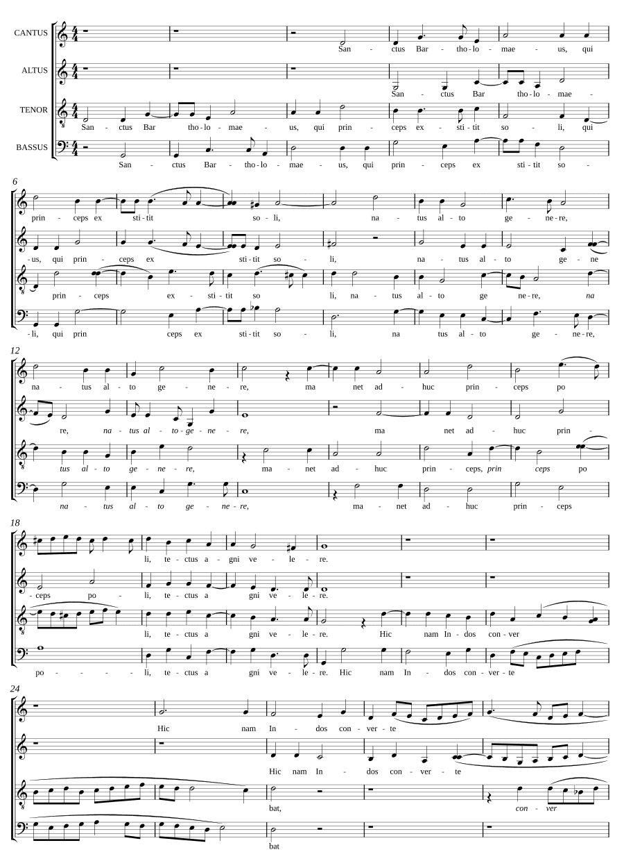 Свят Варфоломей (Sanctus Bartholomaeus)