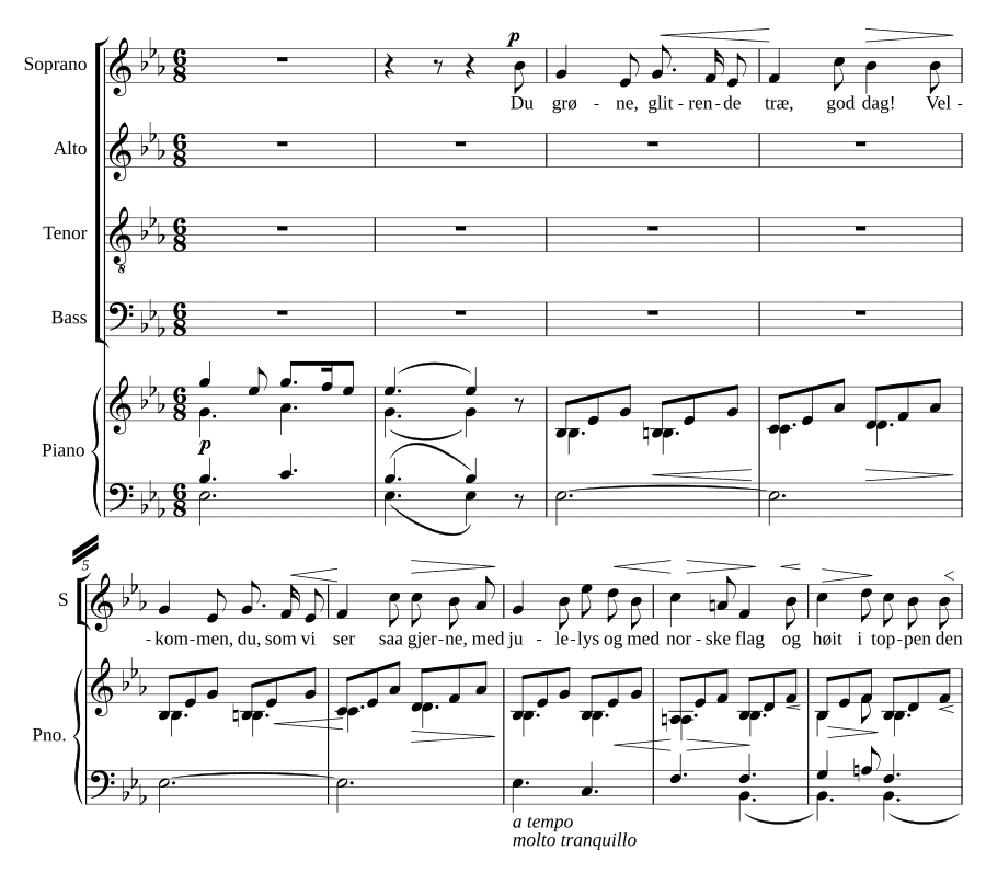 Песня для рождественской ёлки (Sang til juletraeet)