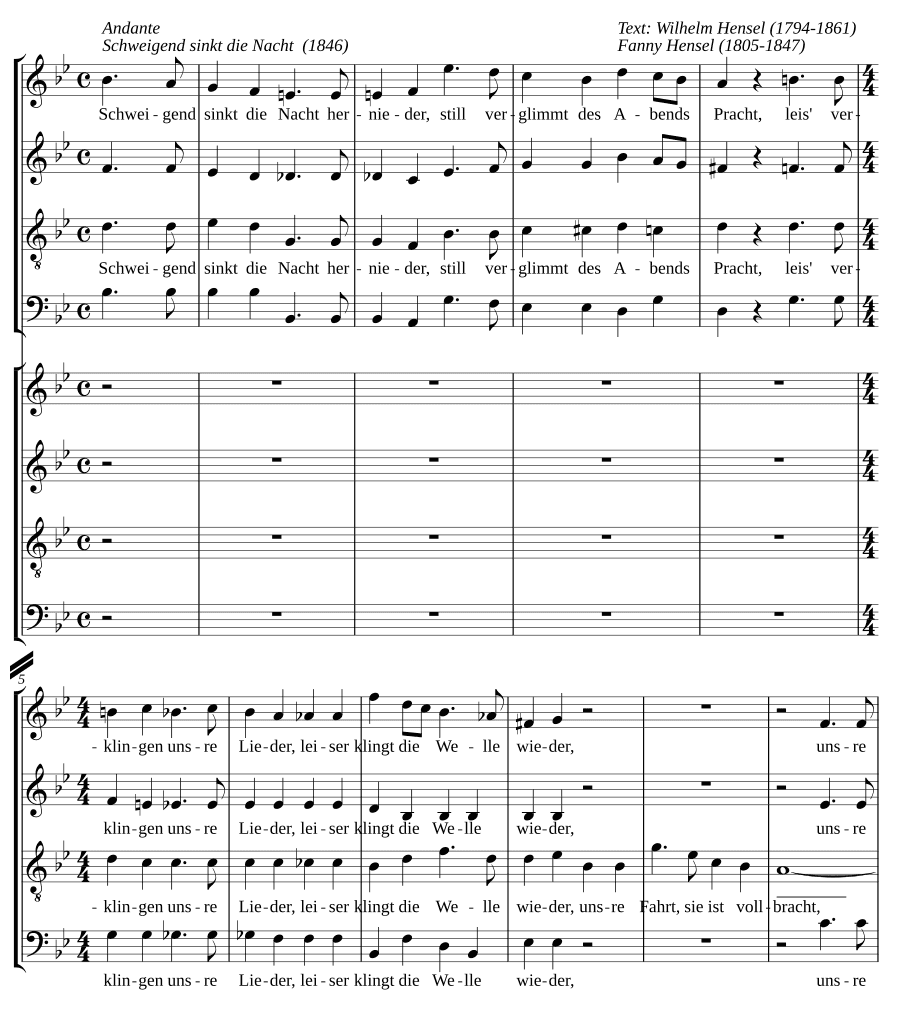 Молча опускается ночь (Schweigend sinkt die Nacht)