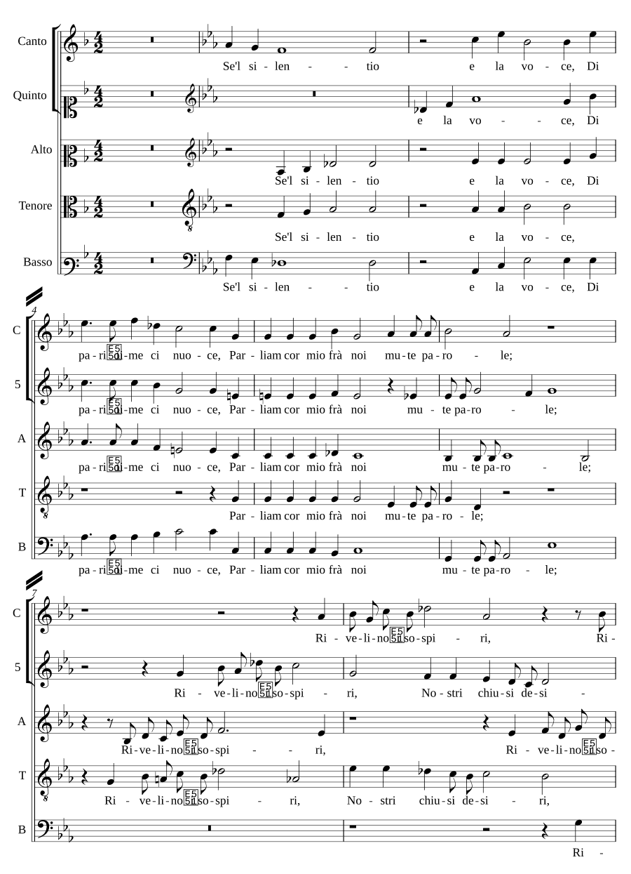 Если тишина и голос (Se'l silentio e la voce)