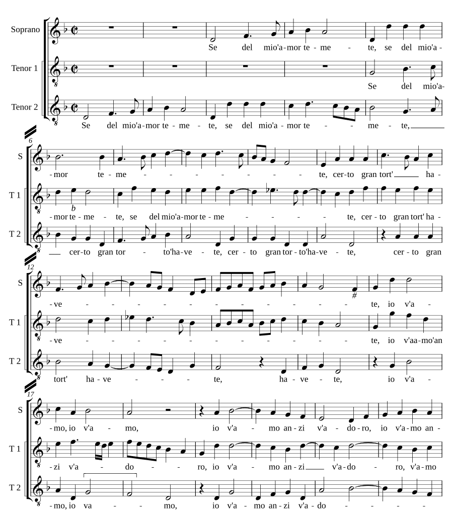 Если боишься моей любви (Se del mio amor temete)