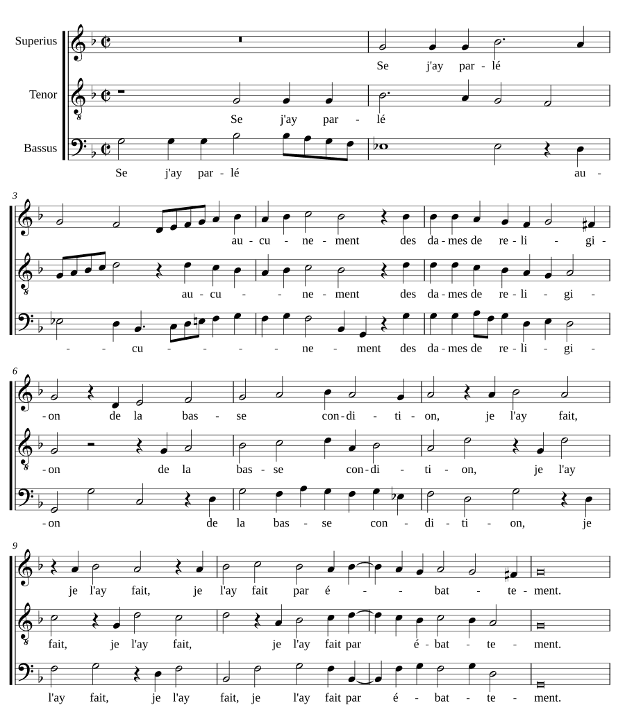 Если я говорил (Se j'ay parlé)