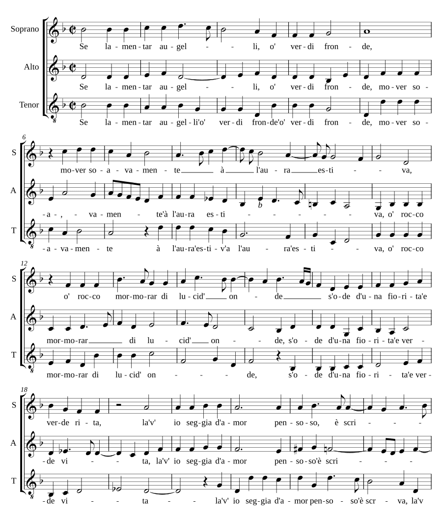 Если птицы плачут (Se lamentar augelli)