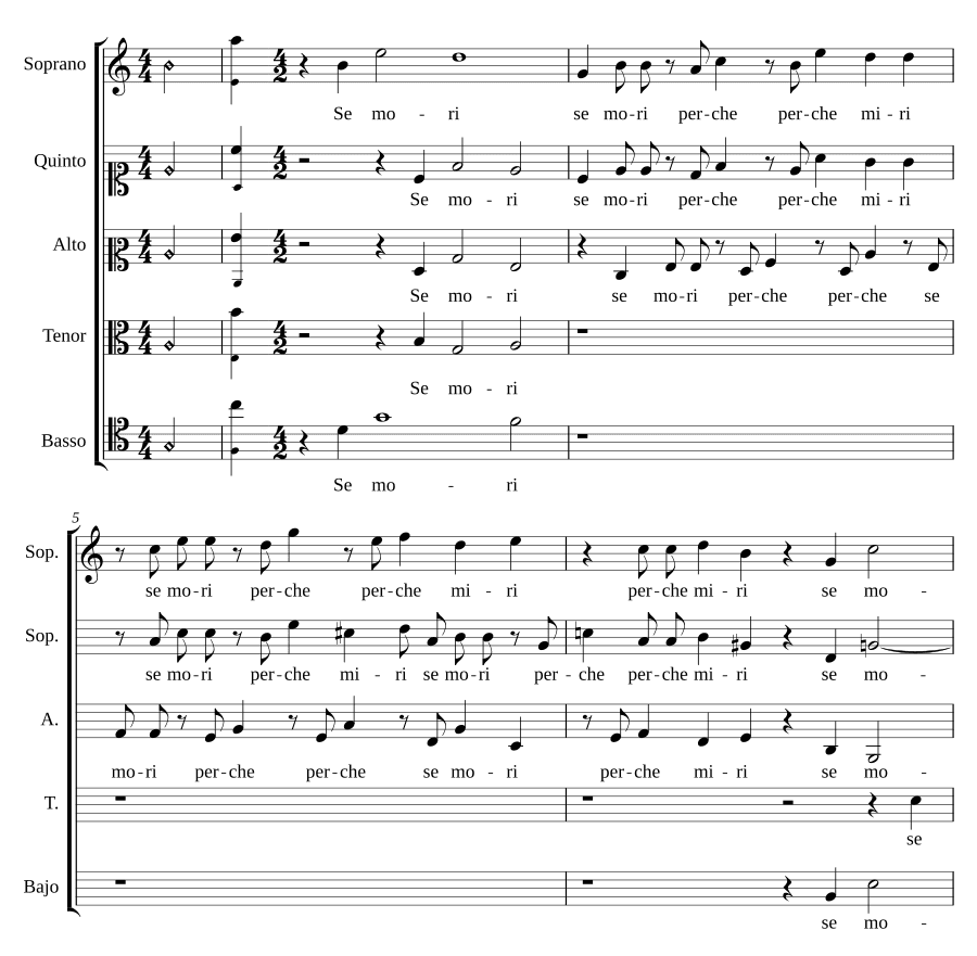 Если умираю, потому что смотрю (Se mori perche miri)