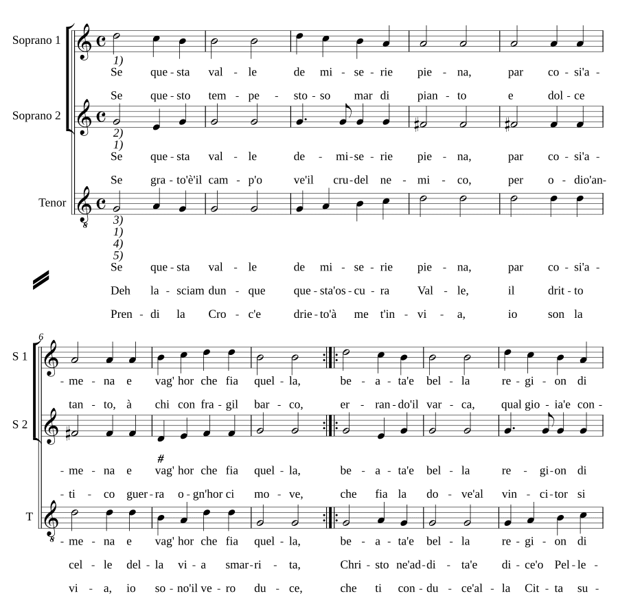 Если эта долина, полная скорби (Se questa valle de miseria piena)