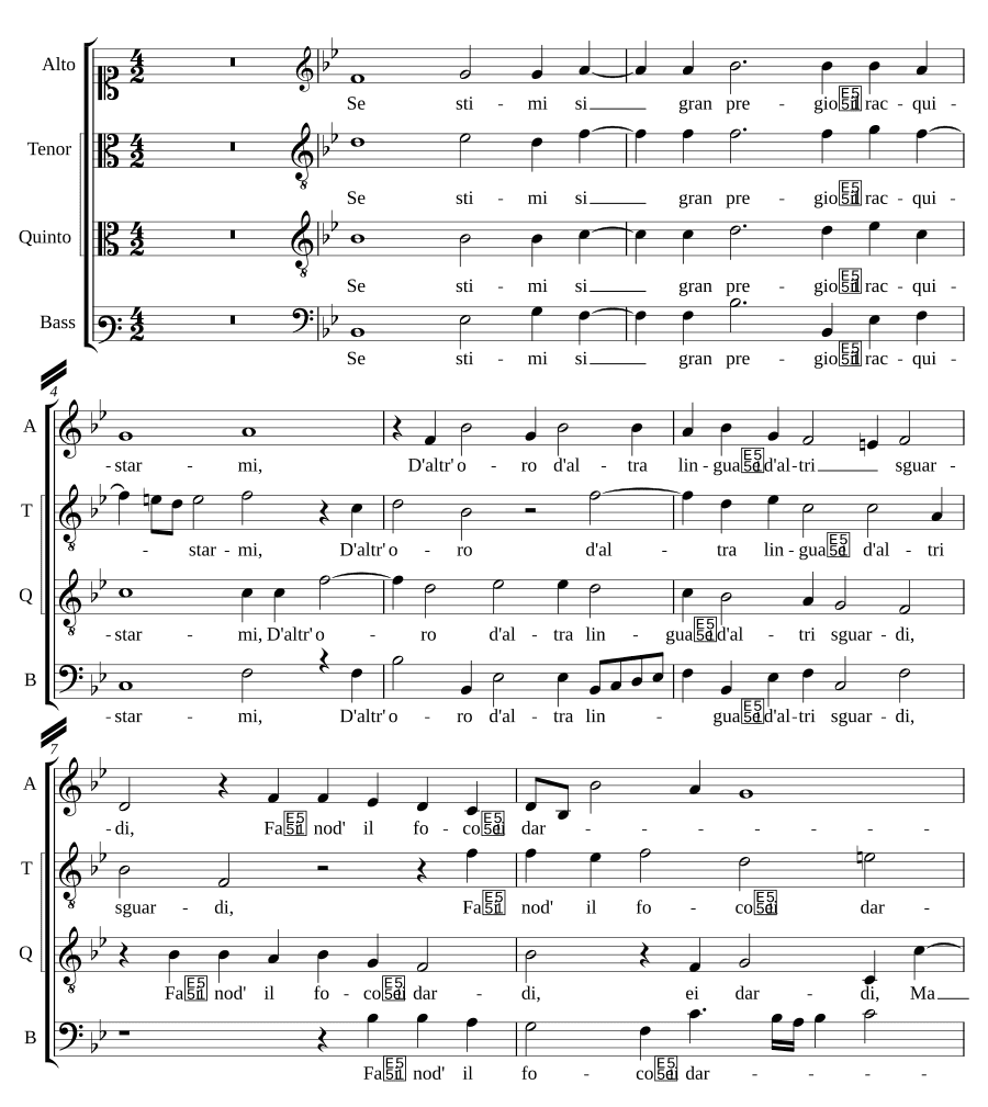 Если ценишь такую большую ценность (Se stimi si gran pregio)