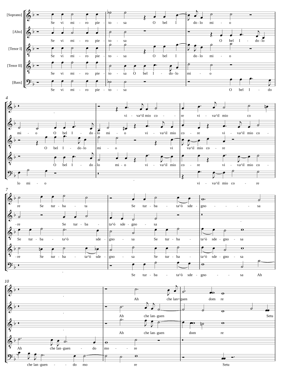 Если я смотрю на тебя с жалостью (Se vi miro pietosa)