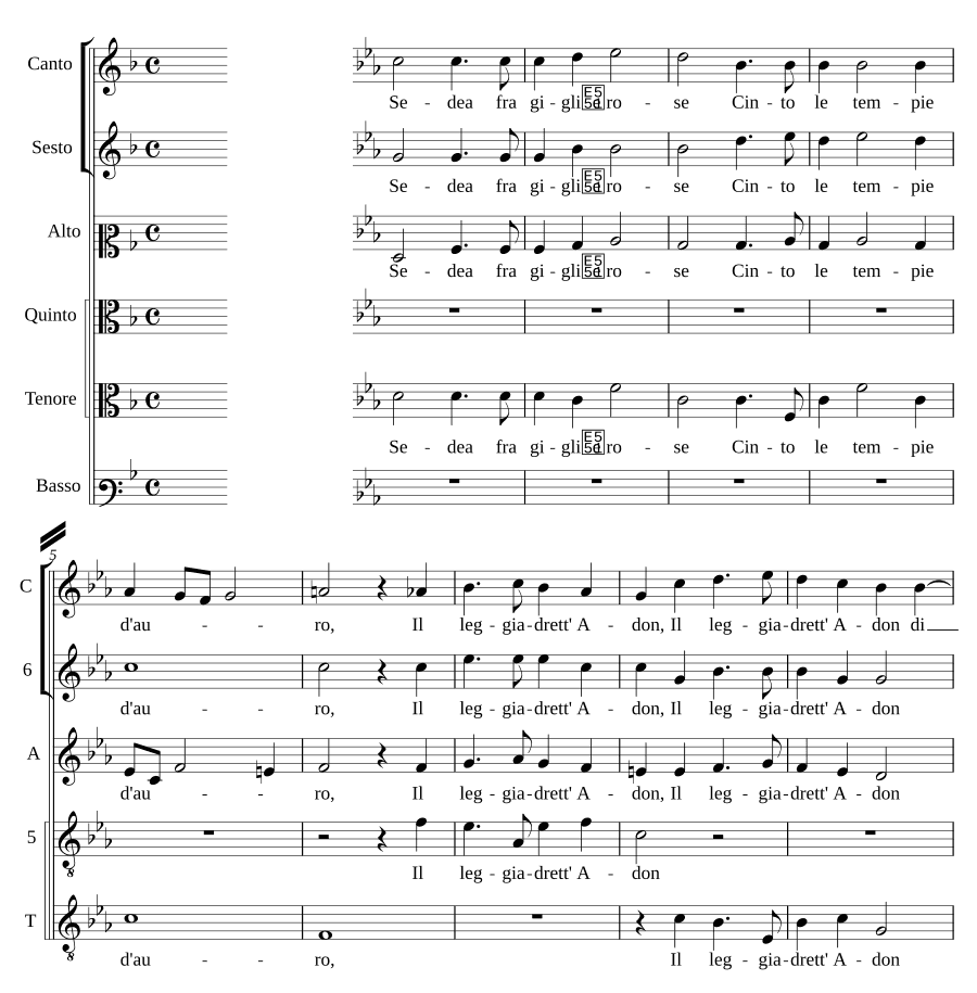 Сидел среди лилий и роз (Sedea fra gigli e rose)