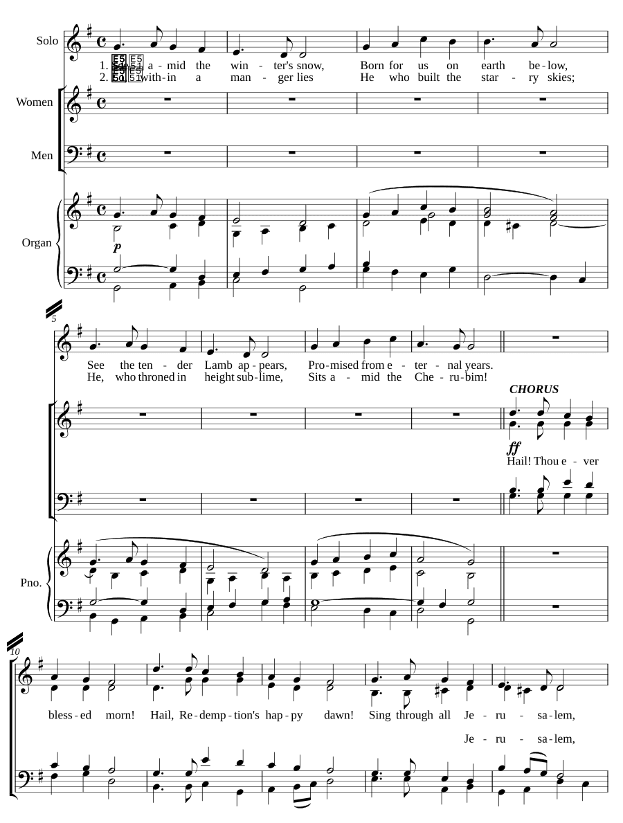Смотри среди зимнего снега (See amid the winter's snow)
