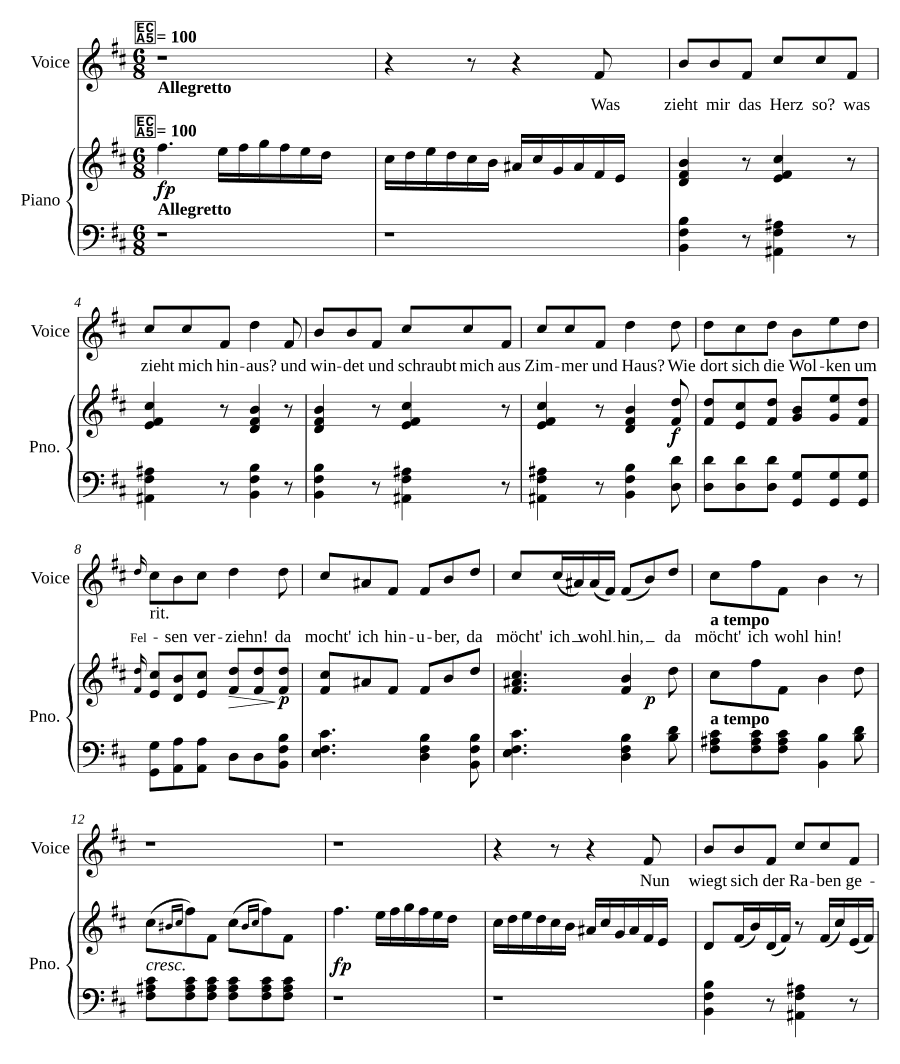 Тоска, соч. 83, № 2 (Sehnsucht, Op. 83 No. 2)