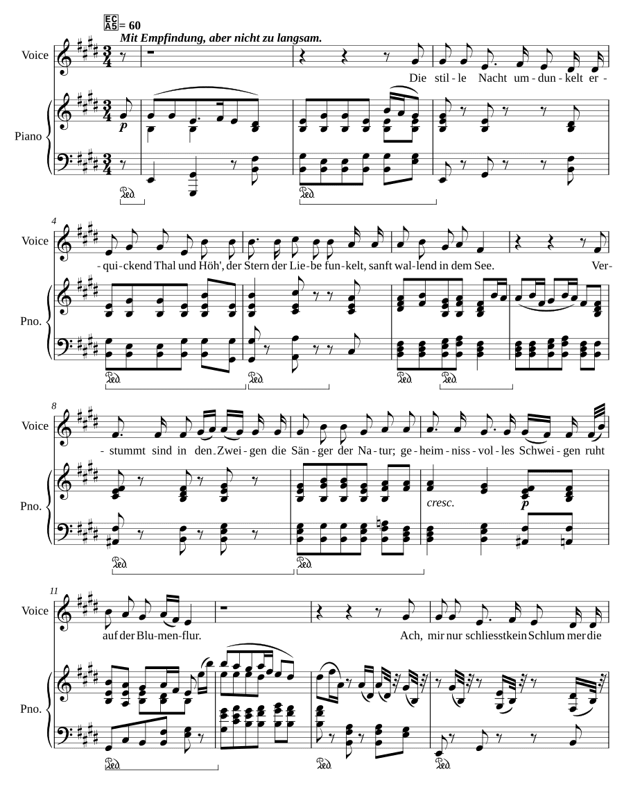 Тоска, WoO 146 (Sehnsucht, WoO 146)