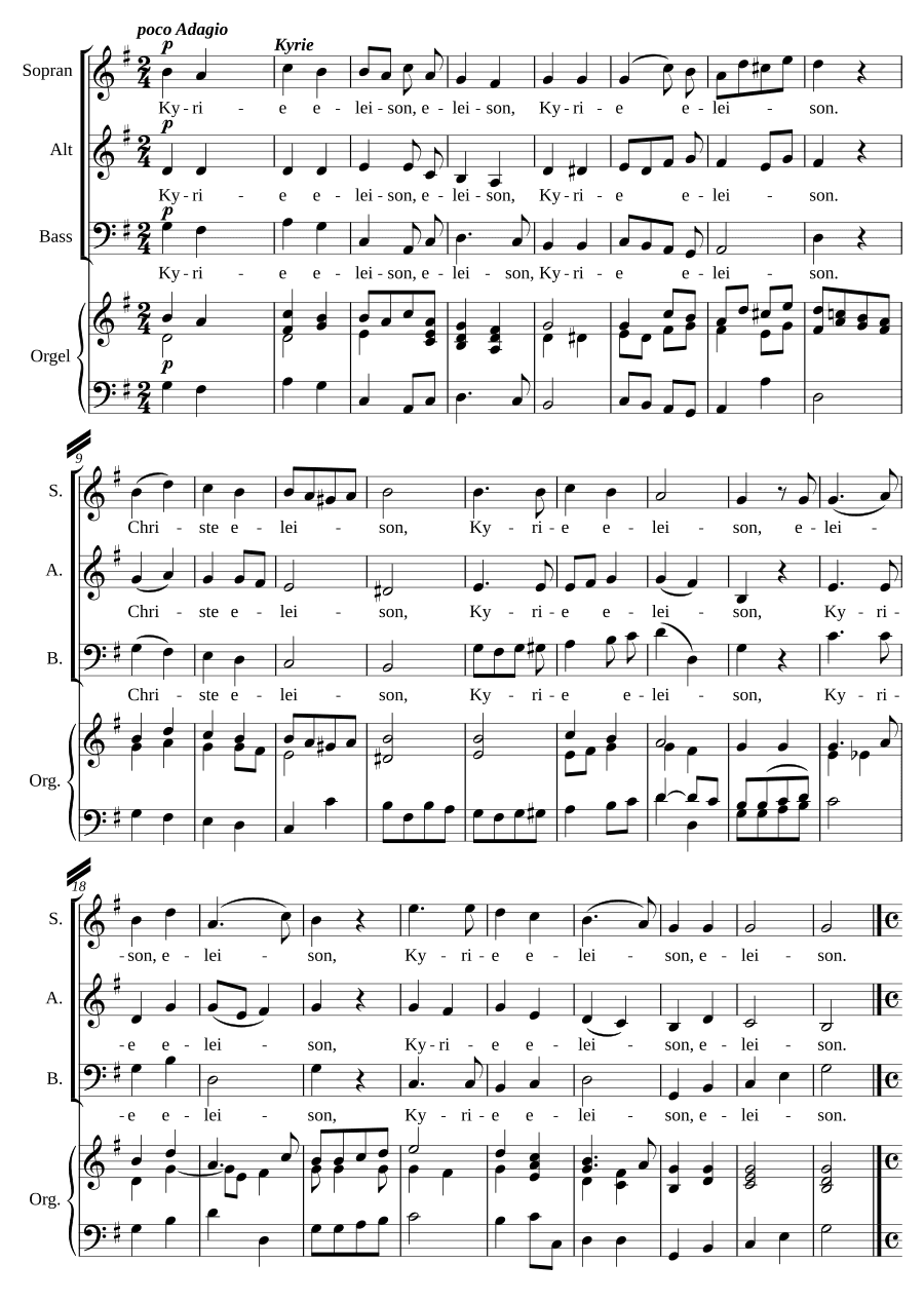 Очень короткая и лёгкая месса си-бемоль мажор, соч. 295, № 5 (Sehr kurze und leichte Messe in Bb, Op. 295, No. 5)