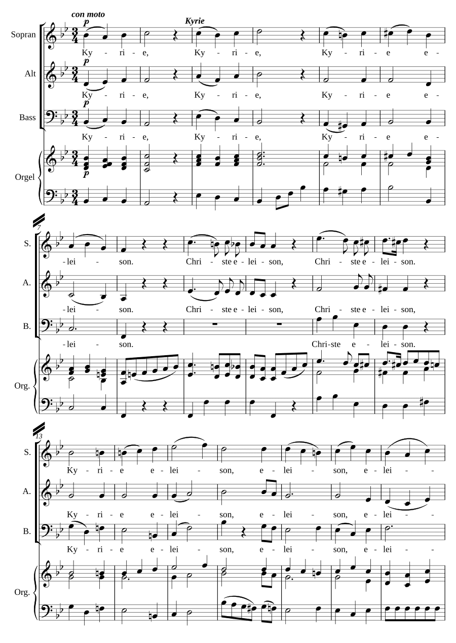 Очень короткая и легкая месса соль мажор, соч. 295, № 6 (Sehr kurze und leichte Messe in G, Op. 295, No. 6)