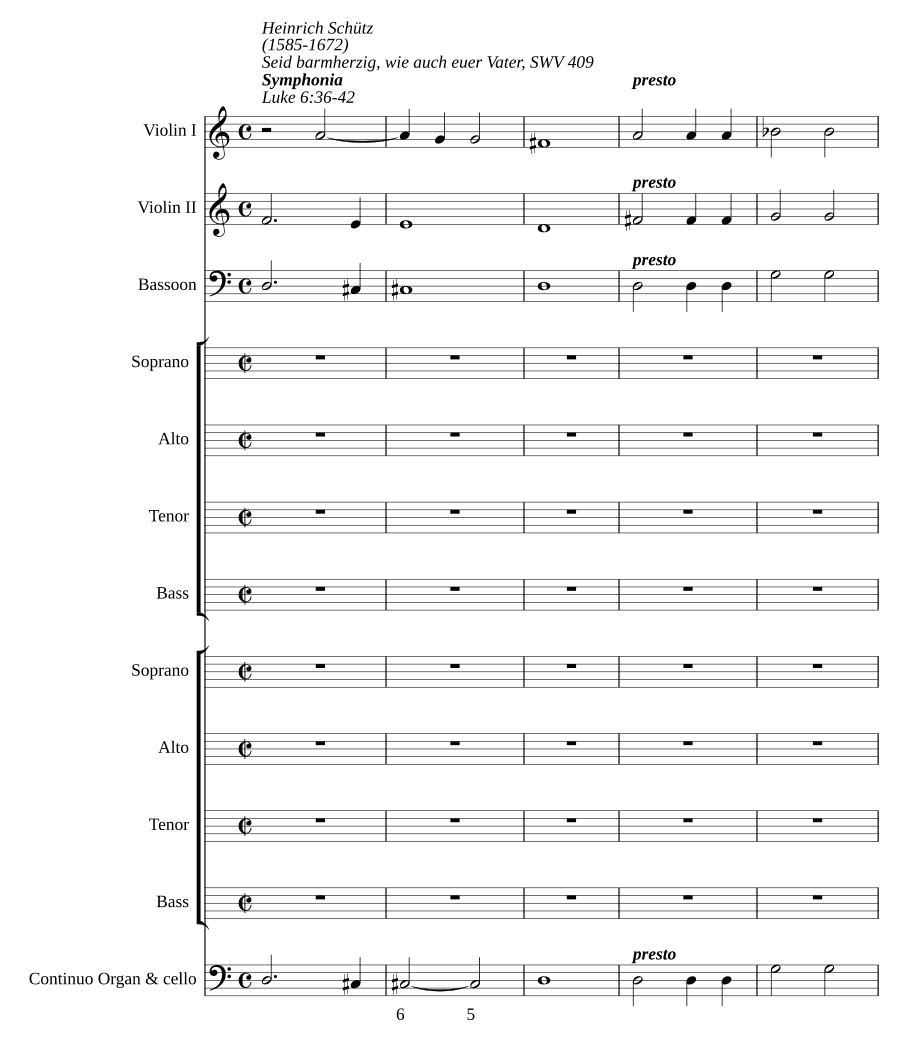 Будьте милосердны, SWV 409 (Seid barmherzig, SWV 409)