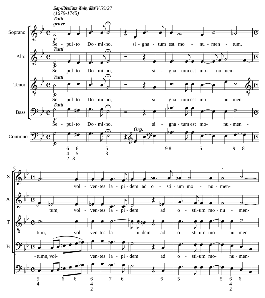 Когда Господь был погребён, ZWV 55:27 (Sepulto Domino, ZWV 55:27)