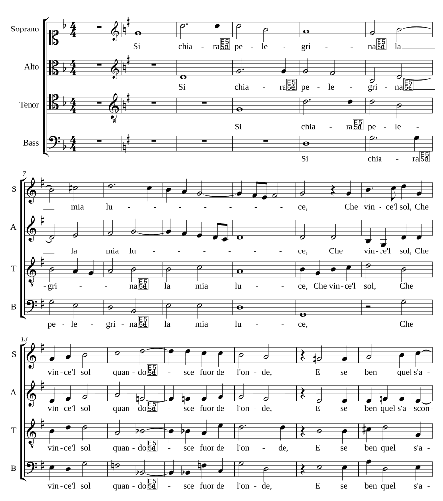 Если ясна и странница (Si chiara e pelegrina)