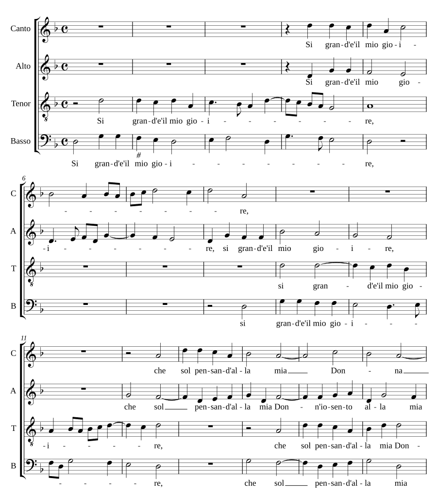 Если велика моя радость (Si grand'e il mio gioire)