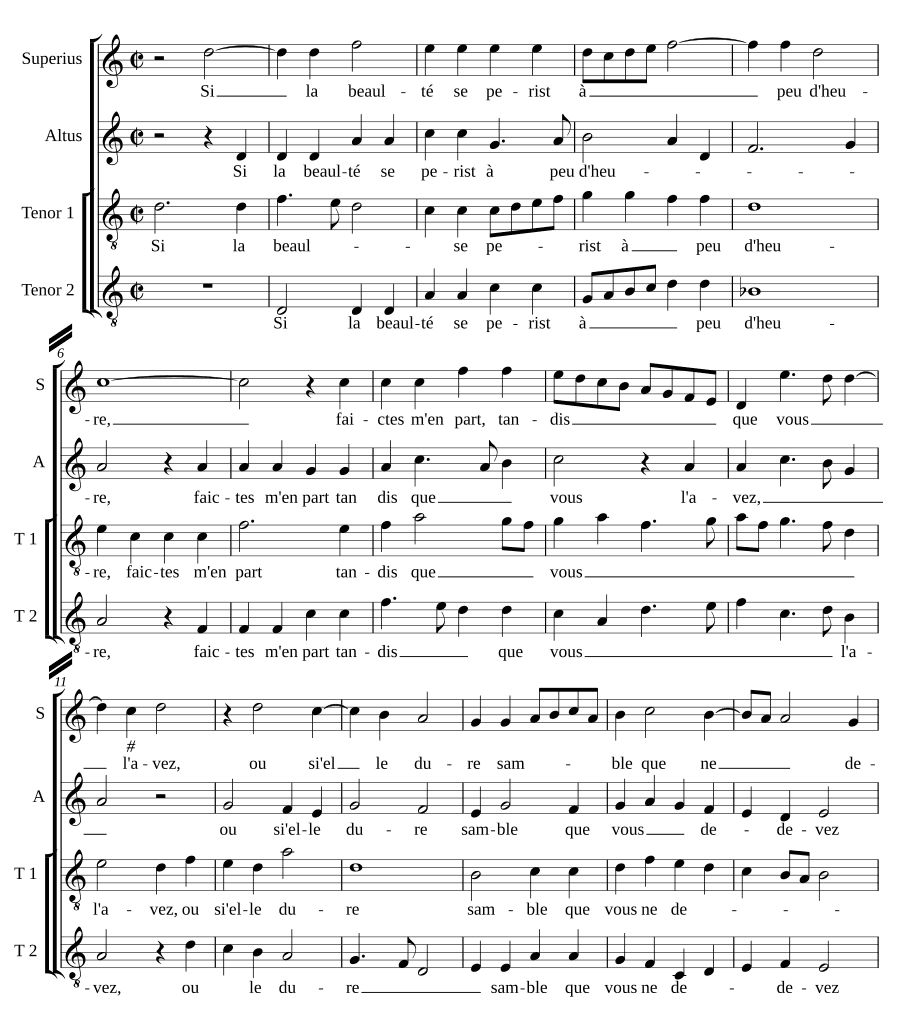 Если красота исчезнет (Si la beaulte se perist)