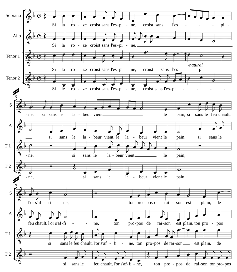 Если роза растет (Si la roze croist)