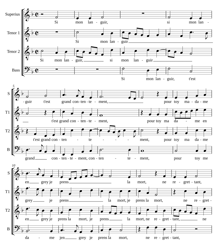 Если я томлюсь (Si mon languir)