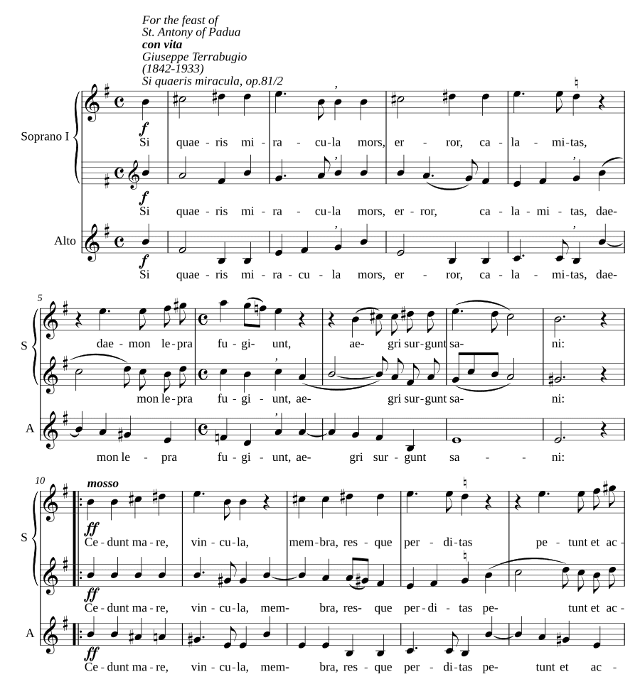 Если ищешь чудес, соч. 81 № 2 (Si quaeris miracula, op. 81/2)