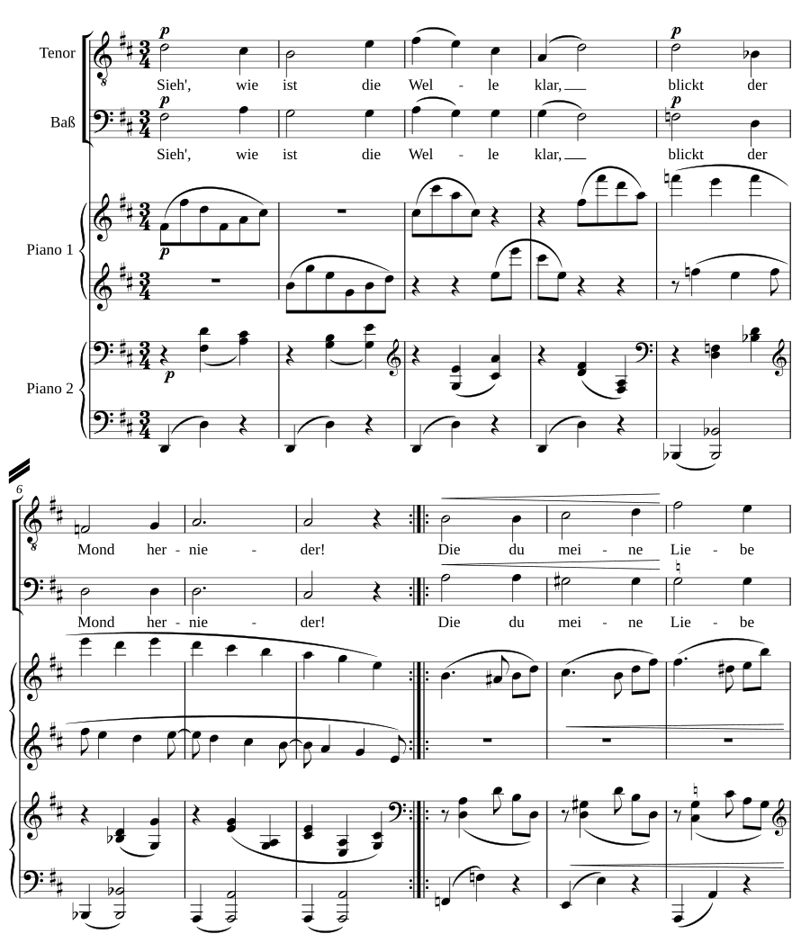 Смотри, как ясна волна, соч. 52, № 14 (Sieh', wie ist die Welle klar, Op. 52, No. 14)