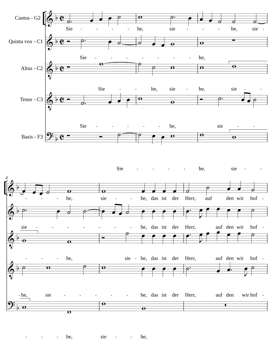 Се, это Господь, a 5 (Siehe, das ist der Herr a 5)