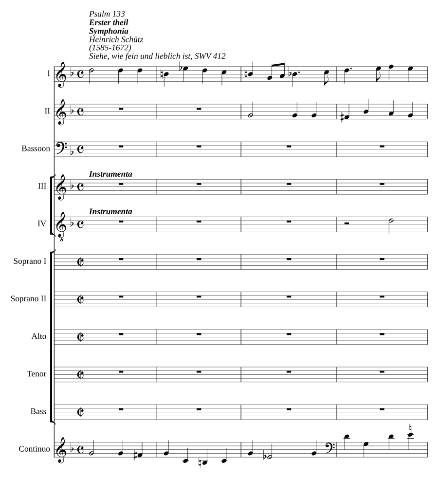 Смотри, как прекрасно и мило, SWV 412 (Siehe, wie fein und lieblich ist, SWV 412)