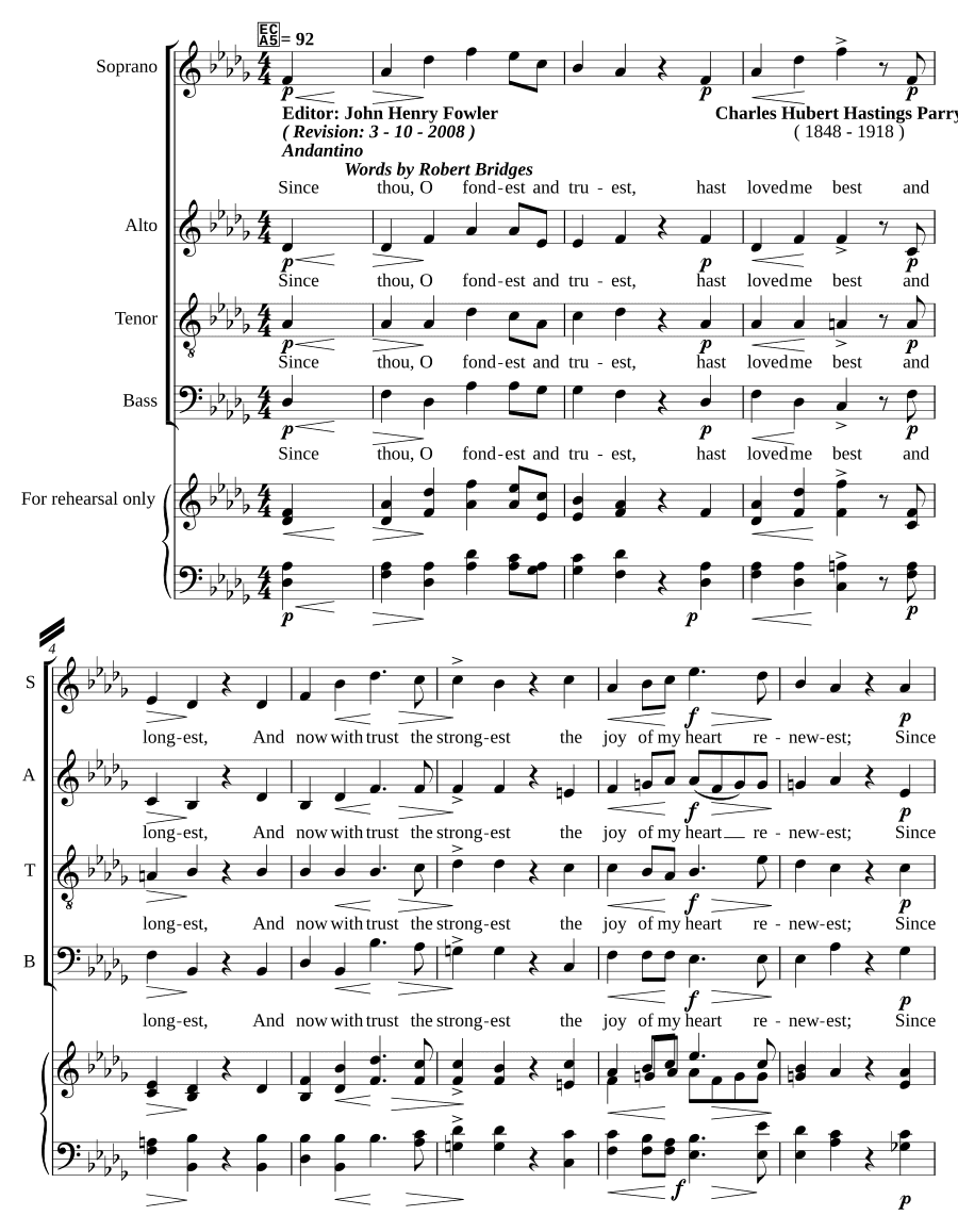Поскольку ты, о самый нежный (Since thou, O fondest)