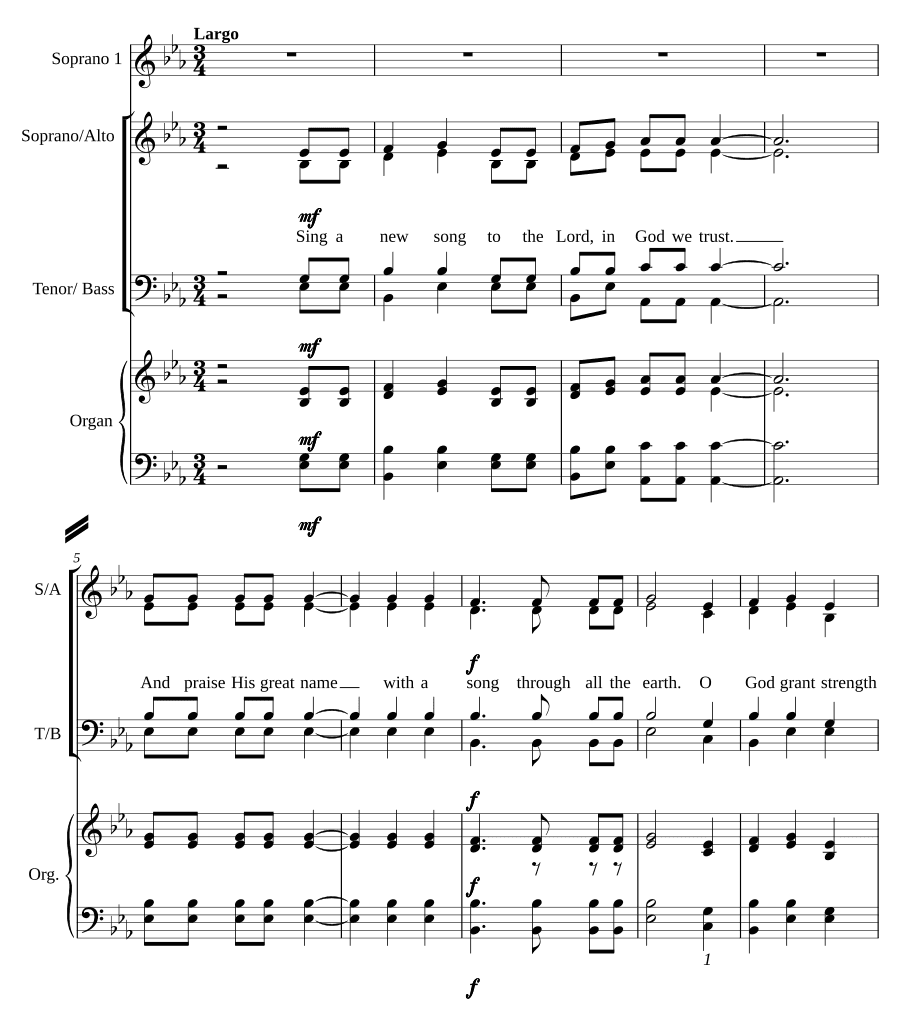 Пойте новую песнь Господу (Sing a new song to the Lord)