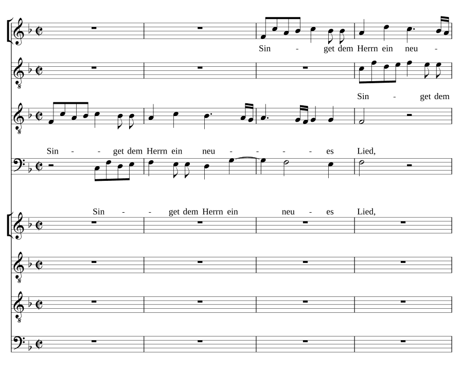 Пойте Господу новую песнь (Singet dem Herrn ein neues Lied (Psalm 98), SWV 35)