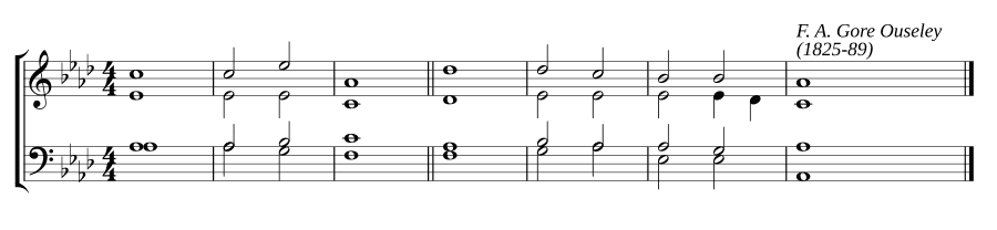 Простой распев ля-бемоль мажор (Single chant in A flat major)