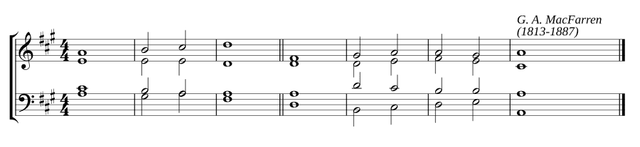 Одноголосный распев в ля мажоре (Single chant in A major)