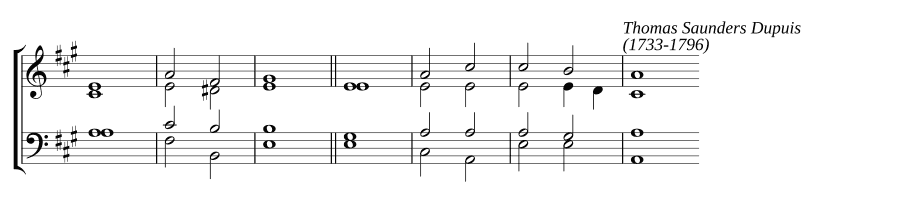 Простой распев в ля мажоре (Single chant in A major)