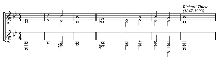 Одинарный распев си-бемоль мажор (Single chant in B flat major)